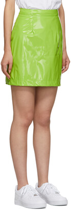 Kirin Green Latex Miniskirt