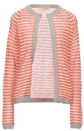 Momoní Oklahoma Cardigan In Textured Cotton Yarn in Orange Womens Clothing Jumpers and knitwear Cardigans 