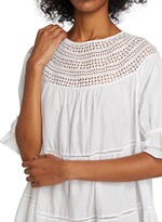 Thumbnail for your product : Merlette New York Paradis Eyelet Tiered Cotton Midi-Dress