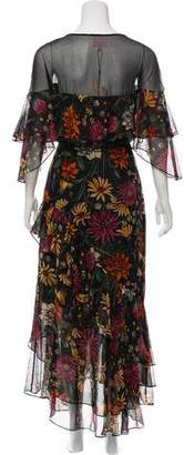 Cinq à Sept Floral Silk Midi Dress w/ Tags