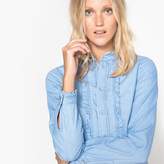 Pepe Jeans Chemise col montant uni, manches longues