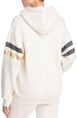 Sundry Striped-Sleeve Hooded Sweatshirt