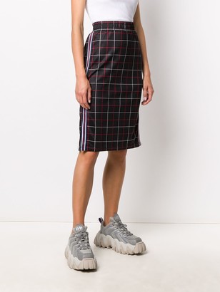 Fila Check-Print Midi Skirt