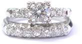 Thumbnail for your product : 14K White Gold 0.85ct. Diamond Solitaire W Accent Wedding Ring Set