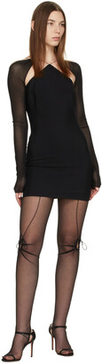 Nensi Dojaka SSENSE Exclusive Black Cut-Out Long Sleeve Dress