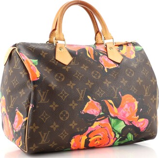 Louis Vuitton Speedy Handbag Limited Edition Monogram Roses 30 Brown  22479753