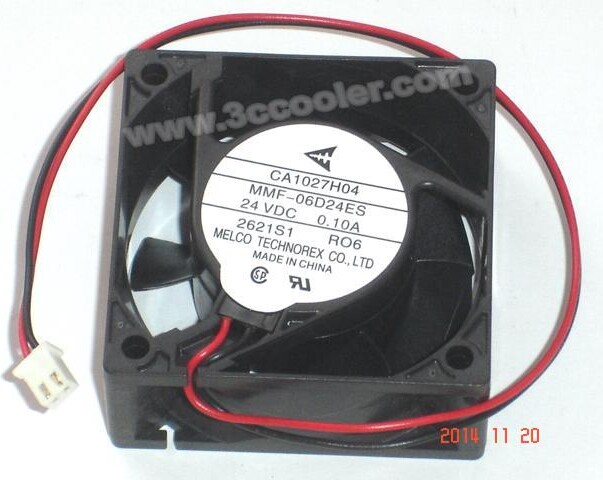 OEM Industries Melco MMF-06D24ES RO6 24V 0.1A 2 Wires 2 Pins Connector Cooling fan