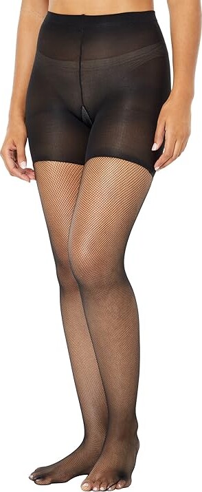 Spanx Tights for Women Micro-Fishnet Mid-Thigh Shaping Tights