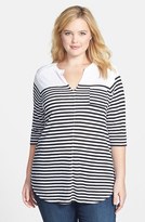 Thumbnail for your product : Lucky Brand Stripe Pocket Tunic (Plus Size)