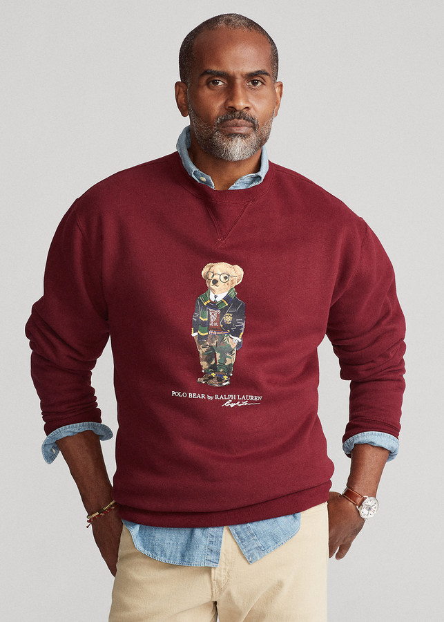 preppy bear fleece sweatshirt