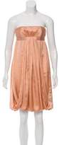 Thumbnail for your product : Tara Jarmon Strapless Silk Dress