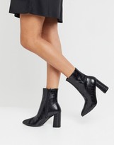 Thumbnail for your product : Raid Meadow heeled ankle boots in black croc