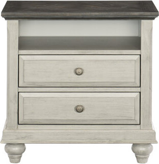 Rosdorf Park Classic Bedside Cabinet With Storage And 2 Drawers In Gray Dark Brown 2 Nightstand Antique For Bedroom