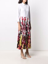 Thumbnail for your product : Sara Roka Panelled Floral-Print Shirtdress