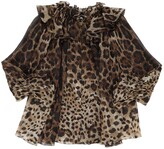 Thumbnail for your product : Dolce & Gabbana Leopard Print Silk Organza Shirt