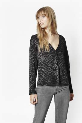 French Connection Aria Jacquard Wrap Blouse