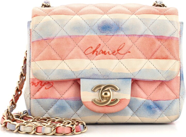 Chanel Classic Single Flap Bag Printed Lambskin Mini - ShopStyle