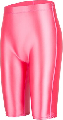 LEOHEX Women's High Rise Ultra Shiny Biker Shorts Quick Dry Yoga Leggings  Stretch Casual Short Pants (M - ShopStyle