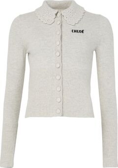 Chloé Fitted cardigan with logo