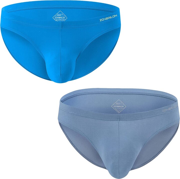 SUMABA Men's Underwear Briefs Stretch & Lightweight LowRise Hip Briefs