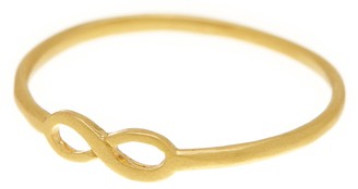 Dogeared 14K Gold Plated Sterling Silver Infinity Ring - Size 8