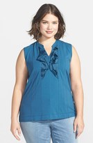 Thumbnail for your product : Nic+Zoe 'Softly Ruffled' Knit Top (Plus Size)