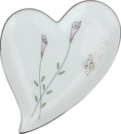Roman Roman25thSilverWeddingAnniversaryHeartShapedRingHolder#11082