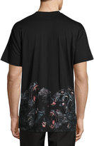 Thumbnail for your product : Givenchy Columbian-Fit Monkeys Printed-Hem T-Shirt, Black