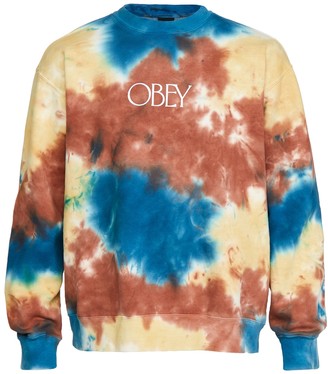 obey tie dye hoodie mens