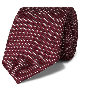 Canali 8cm Pin-Dot Silk-Jacquard Tie