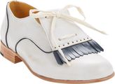 Thumbnail for your product : Esquivel Hand-Painted Kiltie Oxfords-White