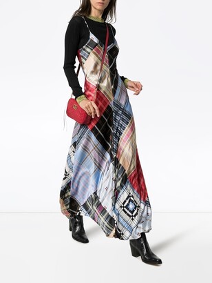 ganni patchwork dress