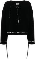 Thumbnail for your product : MM6 MAISON MARGIELA sequin trimmed fleece jumper