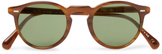 Oliver Peoples Gregory Peck Round-Frame Tortoiseshell Acetate Sunglasses