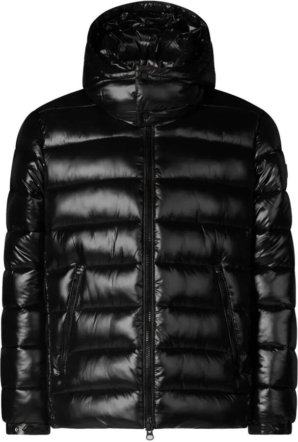 Save The Duck Florian Down Jacket With Lacquered Finish And Removable Hood