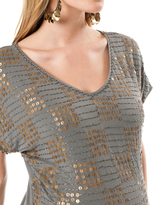 Thumbnail for your product : A Pea in the Pod Short Sleeve V-neck Sequin Maternity T Shirt