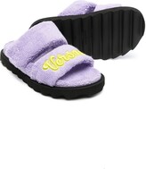 Thumbnail for your product : Versace Children Logo-Patch Slides