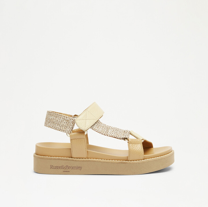 Russell Bromley ATLANTA Women's White Velcro Strap Sandal