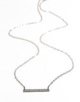 Thumbnail for your product : Rachael Ryen - 14k White Gold Diamond Bar Necklace