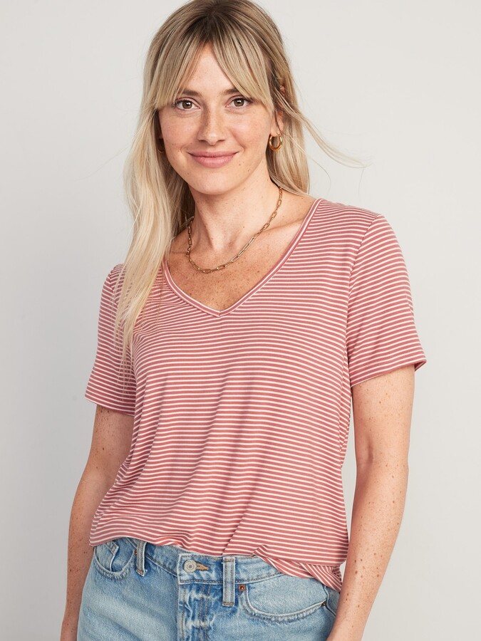 EveryWear Striped Slub-Knit T-Shirt 3-Pack for Women