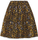 Prada - Leopard-print Cotton-canvas Skirt - Yellow