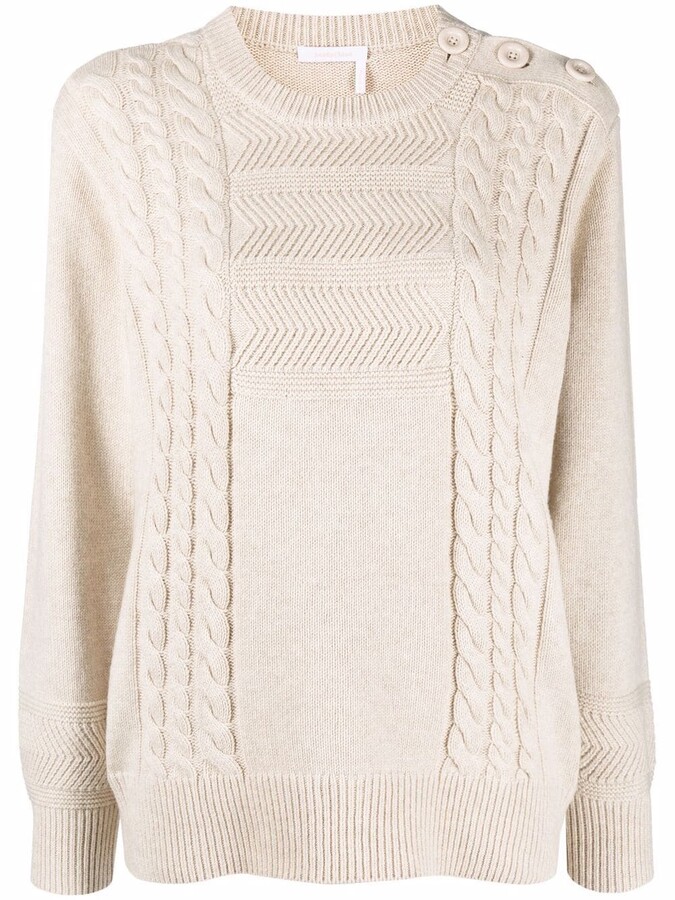 women's sweater with buttons on shoulder