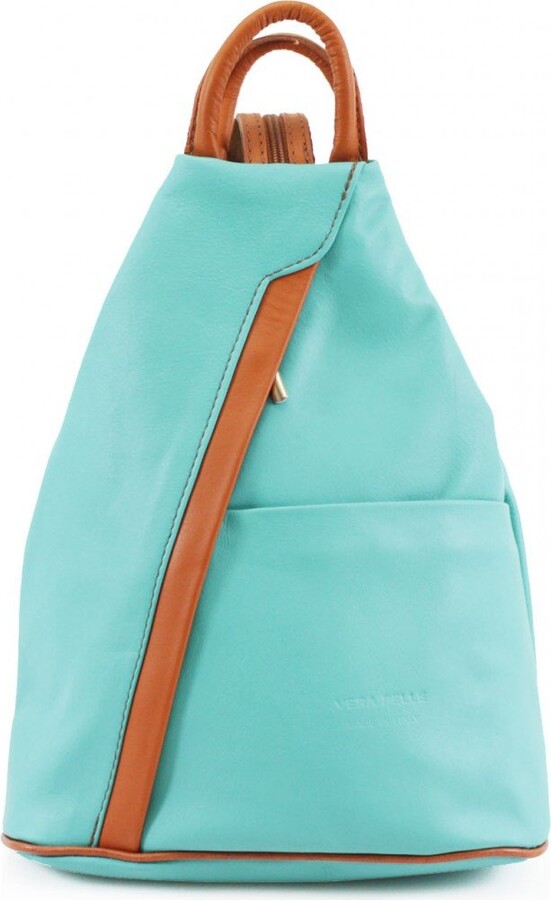 Craze London New Super Soft Italian Leather Rucksack Shoulder Bag Convertible Zip Fashion