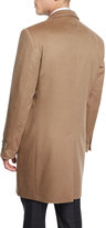 Thumbnail for your product : Neiman Marcus Cashmere Button-Down Long Coat, Camel