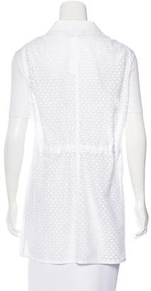 Akris Punto Lace-Trimmed Fitted Vest w/ Tags