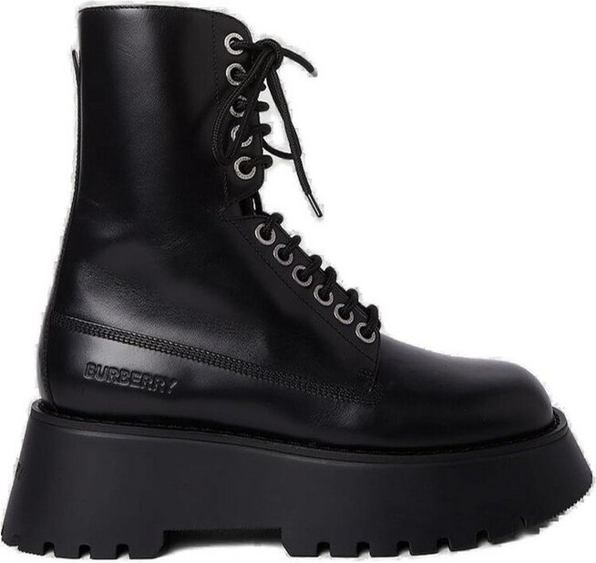 Burberry Mason Chunky Lace-Up Combat Boots - ShopStyle