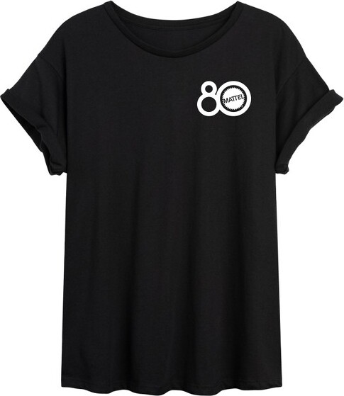 Mattel Women'sMattel80ThGroupOversizedGraphicT-Shirt-Black-2X-Large