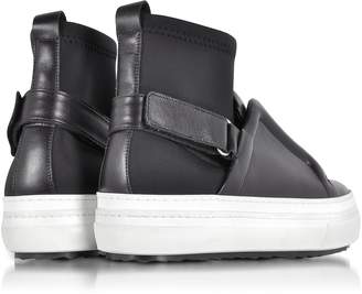 Pierre Hardy Slider Fusion Black Neoprene and Leather Sneaker