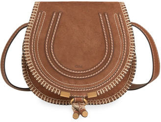 Chloé Marcie Small Suede Stitched Crossbody Bag - ShopStyle
