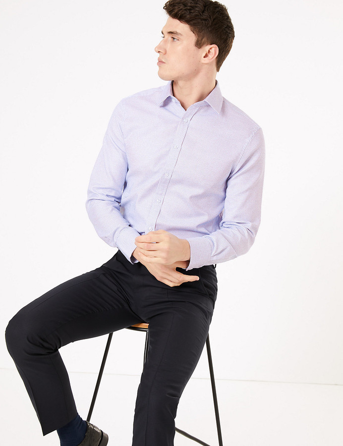 marks and spencer tailored fit shirts